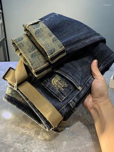 Herren Jeans Chaopai Leichte Luxus gedruckte Frühlingsfüße Korean Ausgabe