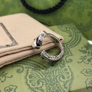 Band Rings Open for Woman Pattern Retro Rings Sier Plated Ring Jewelry Supply