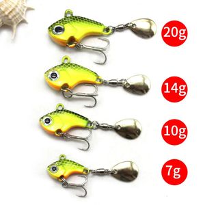 1pc Tackle Tail Spinner Balıkçılık Yem 5G 7G 10G 14G 20G Metal Vib Dönen Swimbait Alabalık Yem Bas Pesca 240430