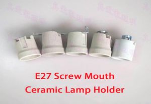 Hållbar hög temperatur E27 Ceramic Lamp Base E27 SCREW MOUN AGING Lamphållare Horntyp LED -ljusuttag för DIY Desk Lamp6098930