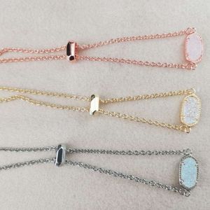 Designer collana kendrascott per donna gioielli ks gioielli semplici ovali ovali ovali bescale pietra di pietra elastica in rame elamperato in rame oro elettroplato