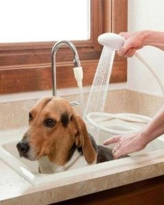 Handhållen stänk duschkarkar Sänk Kran Attachment Washing Sprinkler Head Kit Pet Spray Slang Bad Accessory Set6518226