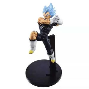 Action Toy Figures 17cm z anime figur goku vegeta super saiyan mörkblå pvc action figur dbz goku strid broly modell leksaker barn gåvor