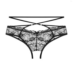 Women's Panties Seamless Solid Color Silk Satin Underwear Breathable Comfortable Briefs Sexy Lingerie Cozy Lace Embroidery Thong