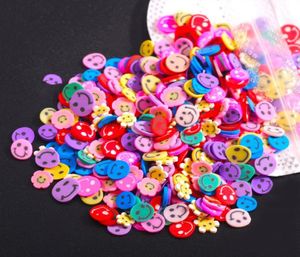 Nagelkunstdekorationen 1000pcs 3D Accessoires gemischte Scheiben Aufkleber Polymerton Fruchttiere Blume DIY Designs Frauen Maniküre Deco9009951