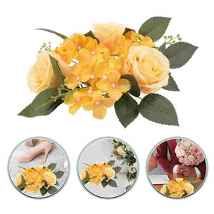 Dekorativa blommor Ljusstake Garlandhållare Wreath Decor Outdoor Artificial Flower Wedding Props Plastic Spring Simulation Rose Festival