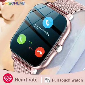 Нарученные часы Smart для мужчин Женский подарок 1.44 Экран Full Touch Sports Fitness Es Bluetooth вызывает цифровые умные запястья D240430