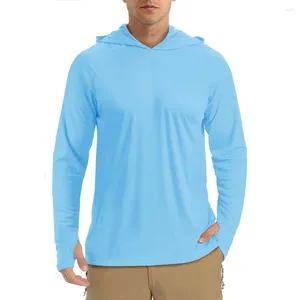 Męskie bluzy z kapturem UPF50 Koszulka z kapturem z kapturem z kapturem z kapturem