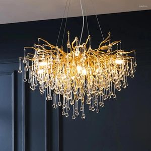 Chandeliers Modern Crystal Hanging Lights Ceiling Chandelier Light Fixture For Kitchen Bedroom Dining Room Indoor Decorate Lamp