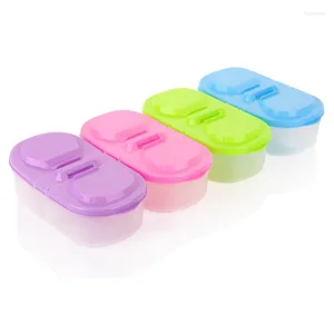 Storage Bottles Multifunctional Double Compartments Container Case With Lid Refrigerator Plastic Box Food Fruit Sealing Jar Kitchen Tool