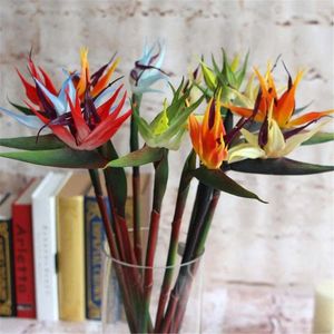 Decorative Flowers 1 PCS 57cm Artificial Elegant Creative Silk Latex Simple Multi-coloured Simulate Tropical