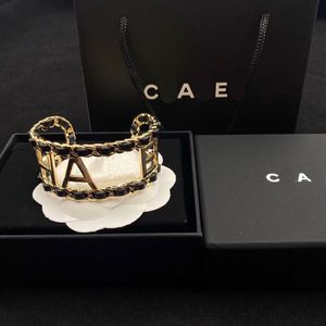Frauen Luxus Gold Leder Armreif Armband Hochzeit Designer Marke Hollow Schmuck Geburtstagsfeier Liebesgeschenke mit Kisten