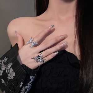 Bohemian Style Liquid Niche Designer High Sense Jewelry Butterfly Open Ring Female Instagram Cool Fashion Personality Index Ring