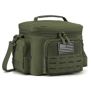 Tactical Lunch Box for Men Military Heavy Duty Lunch Bag Work Leakproof Insulated Durable Thermal Cooler Bag Meal Camping Picnic 240420