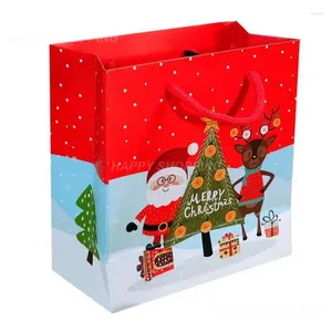 クリスマス装飾サンタクリスマスツリーキャンディークッキープレゼントペーパーバッグ不織布ホリデーデコレーションギフト