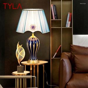 Lampade da tavolo Tyla lampada in ceramica contemporanea lussuosa soggiorno camera da letto scrivania luce el ingegneria luci decorative