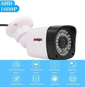 ANSPO 1080P AHD CCTV Kamera Güvenlik Sistemi 20MP Açık Gece Görüşü Ev Gözetim IP65 Su Geçirmez DVR Kamera Kiti Yedek Replacemen8000729