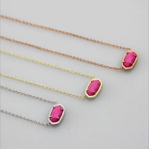 女性のためのデザイナーKendrascottネックレスJewlery Instagramミニマリスト楕円形のターコイズペンダントショートネックレスネックチェーン鎖骨チェーン