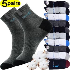 Erkek Çoraplar 5 Fars Men Pamuk Orta Tüp Gündelik Nefes Alabası Spor Deodorant Sock Yumuşak Ter-Ter emici İş Sox Erkek Plus Boyut 36-43