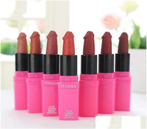 Lipstick 6 Colors Lipstick Grzyb Pecker Penis Willy w kształcie wargi makijaż nocnych makijaż