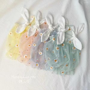 Vestuário para cães roupas de gato de estimação de gato primavera/verão malha de pelúcia bichon margarida vestido de saia