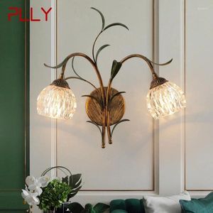 Wall Lamps PLLY Contemporary Lamp French Pastoral LED Creative Living Room Bedroom Corridor Home Decoration Light