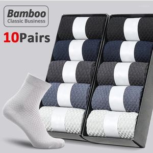 Skarpetki dla kobiet 20pcs 10 par mężczyzn Bamboo Fibre Oddychane przeciwbakteryjne dezodoranty bawełniane Busines