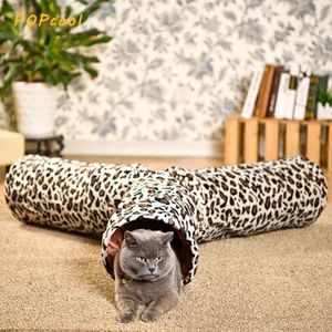 Cat Toys Pet Play Tunnel Leopard Print Crinkly 3 Ways Fun Ball Kitten Toy Collapsible Products2613890