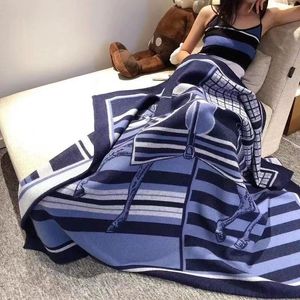 2024 H Luxury Throw Blanket Cashmere Cashmere Carriage Blanket Air Conditioning Shawl Living Room Sofa Travel Travel Outdoor Thermal Blanket 170*140cmクリスマスクリエイティブギフト