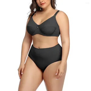 Bras set plus size bh stora kvinnor underkläder kostym set sexig brassiere trosor och solida icke -vadderade underkläder toppar d dd e f g