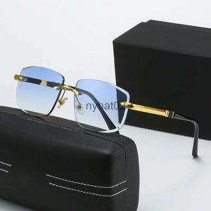 Tasarımcı Mayba Gözlükleri Döngü Lüks Polarize Spor Güneş Gözlüğü Kadın Erkek Moda Beyzbol Plajı Blue Altın Alaşım Rimless Lady Run Güneş Gözlükleri