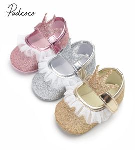 2020 Brand Nowy nowonarodzony niemowlę dzieci księżniczki koronkowe buty koronowe cekinowe bawełniane miękkie podeszwa butów przedwalker