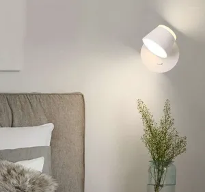 Wall Lamp 2 Head Bedroom Bedside Light LED 360 Degree Rotatable LampFixture Mounted Luminaire Modern El Decor