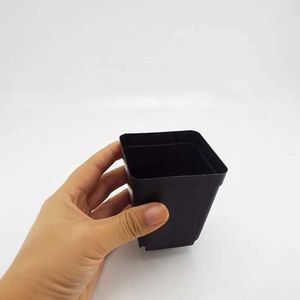 Planters krukor 4 färger 7 cm mini plastblomma odlar krukor barnkorgar korgar fyrkantiga kopp saftiga planterare trädgårdsarbete plantering för växtfrö d4