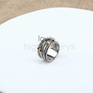 Ringar Twisted Women flätade Designer Men Fashion Jewelry For Cross Classic Copper Ring Wire Vintage X Engagement Anniversary Giftexyv