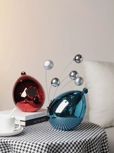 Kreative moderne Kunst Nordic Crafts Home Decor Ballon Statue Wohnzimmer Atmosphäre Elektropliertes Desktop -Dekoration 240429