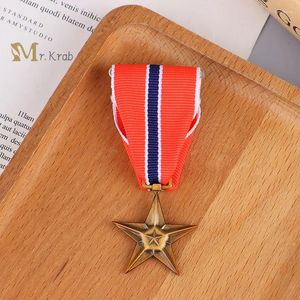 Brosches American Commendation Star Bronze Military Medal Imitation Commemorative