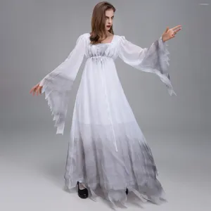 Abiti casual Halloween Abito sposa spaventoso Costumi di cosplay con strega fantasma per donne abbigliamento da vampiro horror medievale gotico 2024