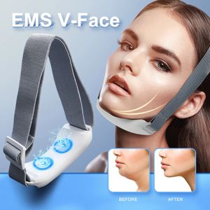 EMS V-FACE dubbel hakreducerare Face Massager ansiktsform ansiktslyftning bantning mikroströmskönhet enhet hud åtdragning 240416