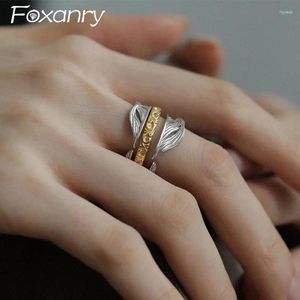 Wedding Rings Removable Bicolor Feather For Women Couples Creative Design Fashion Exquisite Elegant Vintage Engagement Jewelry