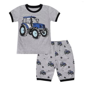 Clothing Sets T-shirt Short Pants Set Children Pajama Sleeved Summer Round Neck Pajamas Kids Jogging Sport Outfits