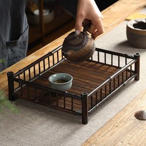 Tea Trays Tray Rectangular Bamboo Table Japanese Household Simple Serving Chinese Exquisite Gift