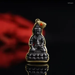 Dekorativa figurer gamla tibet buddhism meteorit järn tiantie dorje phurpa vajra faqi staty kropp skydd buddha shakyamuni hänge