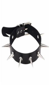 Black Spike Choker Belt Collar Women PU Leder Goth Choker Halskette für Frauen Party Club Chocker Sexy Gothic Jewelry6815050