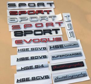 Emblema sportivo per Land Range Rover SV Autobiography Discovery HSE Luxury SCV6 SDV6 SDV8 SI4 BADGE BADGE AUTO STYLING TRUNK TRUNK Sticker2279437