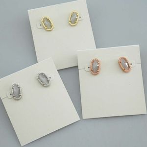 Designer Kendrascott Necklace for Woman Jewlery Ke Jewelry Lee Oval Grey Cat Eye Stone Earrings Earstuds Earrings