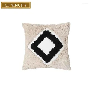Pillow CityIncity Cover trapuntato in poliestere in poliestere moderno elegante decorazione per la casa per seggiolino per auto del divano