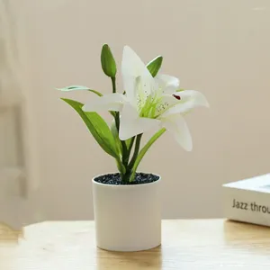 Decorative Flowers Simulated Potted Plants Effects Freshness Ornaments To Home Exquisite