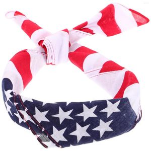 Bow amarra a banda da cabeça do bolso masculino de bandana americana de bandeira americana bandana bandana ao ar livre lenço de cabeceira