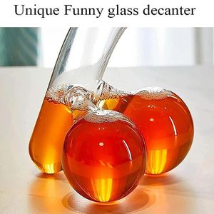 Impreza 1PC dla alkoholowych mężczyzn prezentu urodzinowego Dekanter Whisky Glass Dekantera Unikalne zabawne wysokie borokrzemowanie 240429